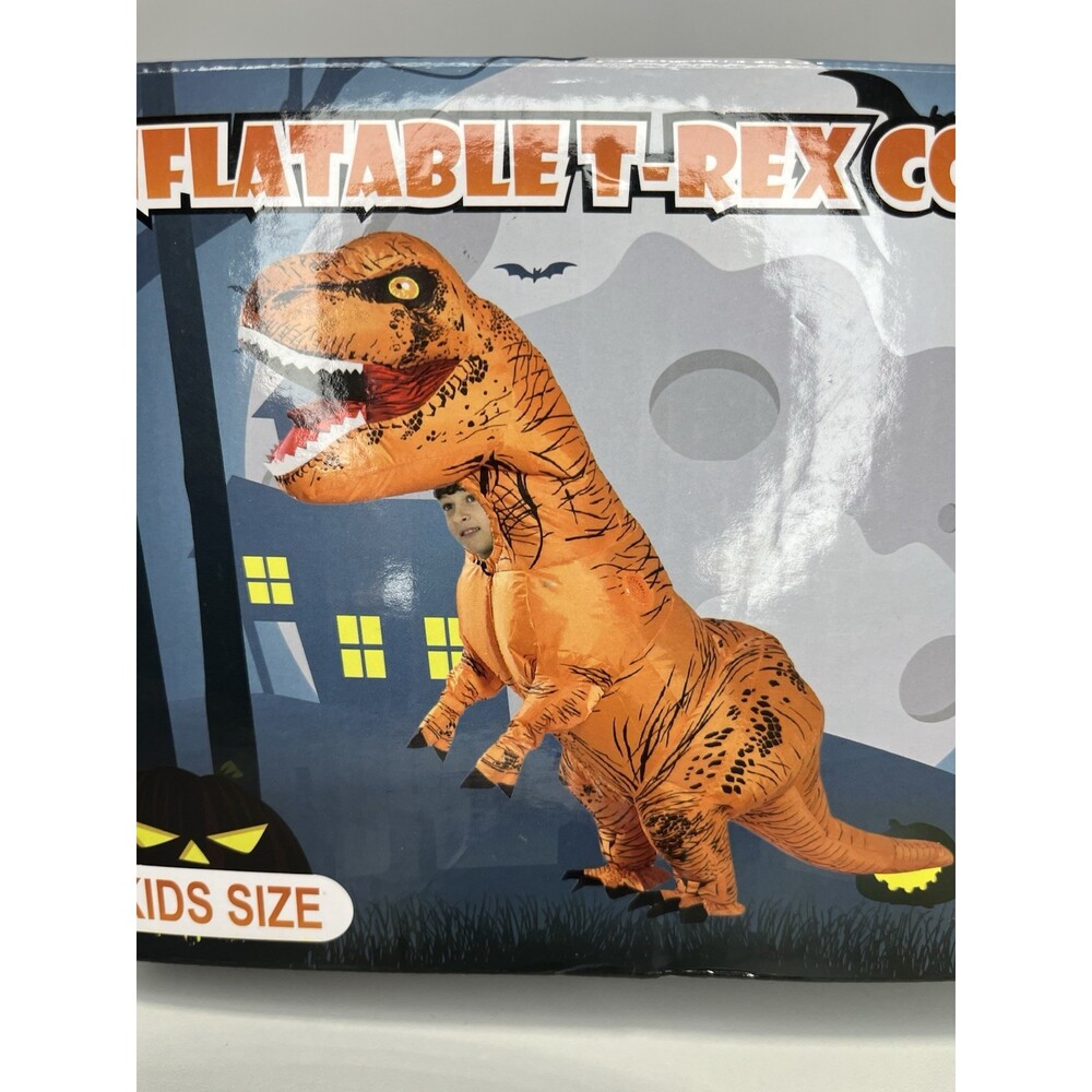 NEW T-REX Dinosaur Inflatable Costume Blow Up Halloween Kids Size